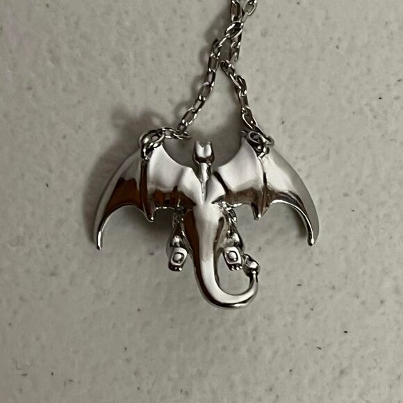 Charizard Pokemon Charm Pendant Necklace Charmander Jewelry Chain - Picture 5 of 7